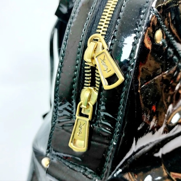 Like New Yves Saint Laurent YSL Crocodile-Skin Embossed Patent Leather Muse Bag - Picture 8 of 17